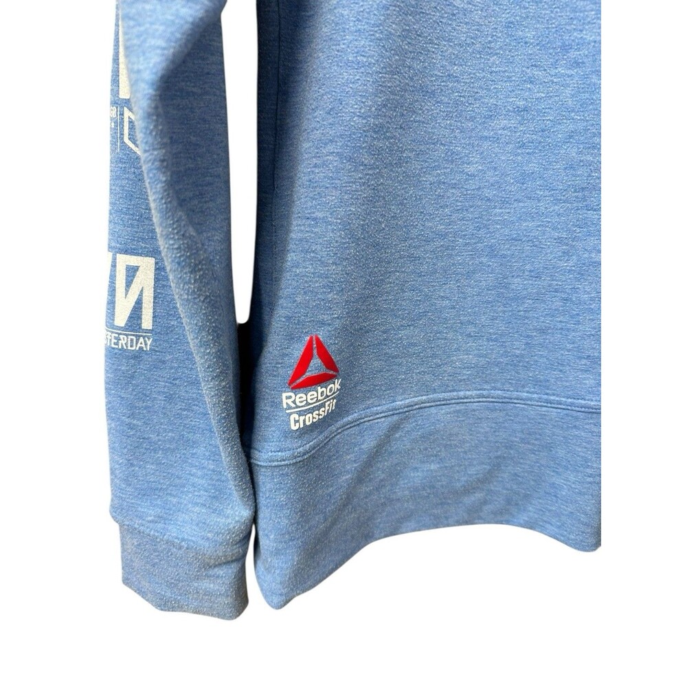 Reebok X CrossFit Sweatshirt Unisex/Men's Small Blue Hooded SEE MEASUREMENTS - Picture 5 of 8